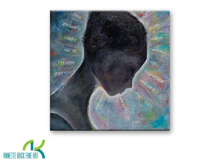 I Think Therefore I am by Annette Back - 36x36-Original Oil on Canvas-annettebackart