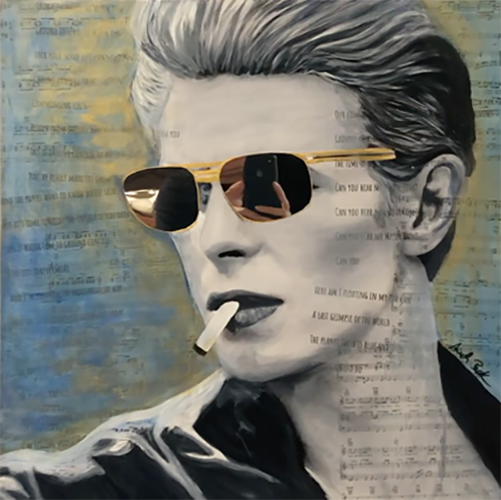 Bowie Sees You-Acrylics/Mixed Media on Canvas-annettebackart