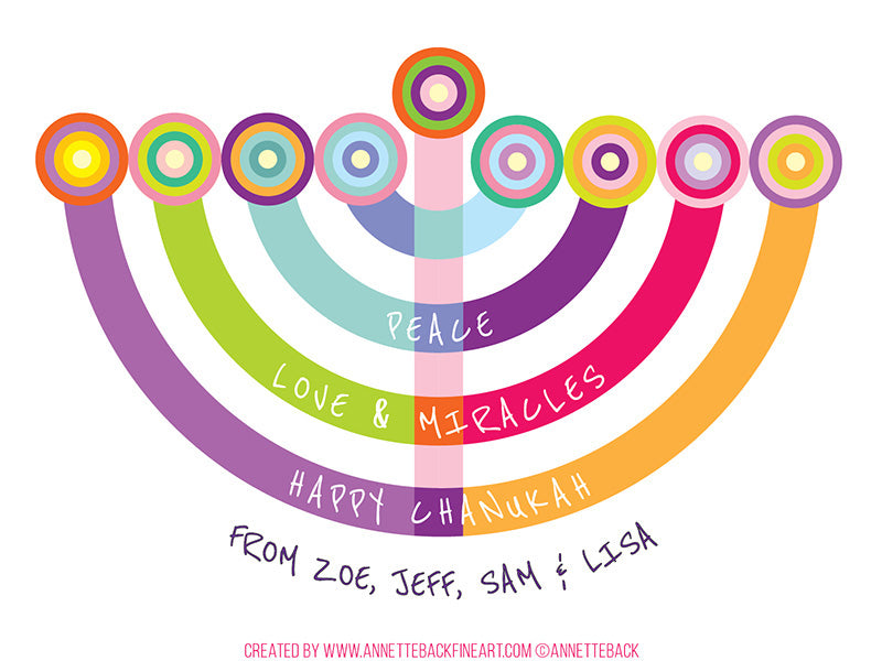 Chanukah Card, Digital-Notecard-annettebackart