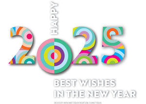 Happy New Year 2025 Card, Digital-Notecard-annettebackart