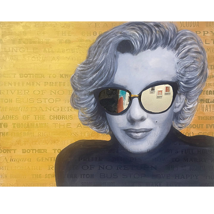 Marilyn Sees You by Annette Back-Acrylics/Mixed Media on Canvas-annettebackart