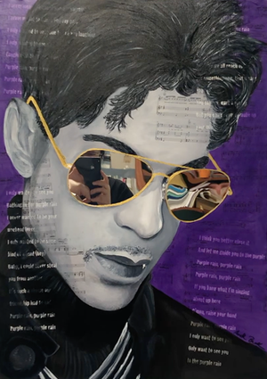 Prince Sees You-Acrylics/Mixed Media on Canvas-annettebackart