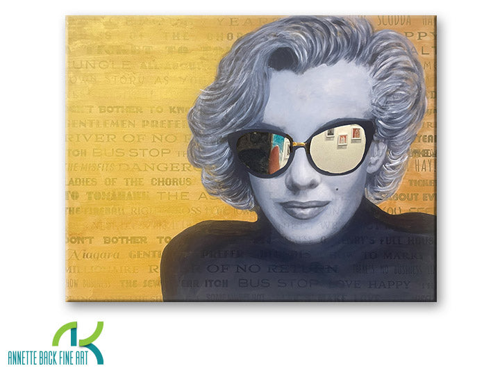 Marilyn Sees You by Annette Back-Acrylics/Mixed Media on Canvas-annettebackart