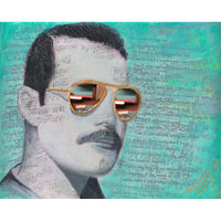 Freddie Sees You by Annette Back - 10x8-Original Oil on Canvas-annettebackart