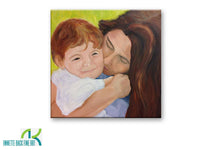 The Embrace by Annette Back - 24x24-Original Oil on Canvas-annettebackart