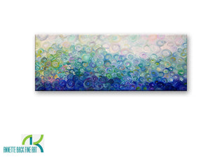 The Wave by Annette Back- 44x16-Original Oil on Canvas-annettebackart