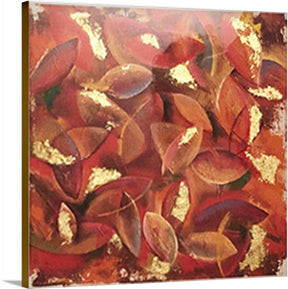 Leaves - Limited Edition/ Hand Embellished/ Gallery Wrap-Canvas Print-annettebackart