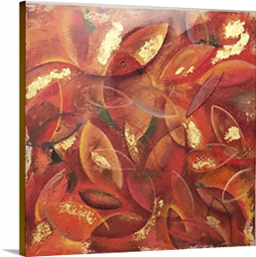 Leaves - Limited Edition/ Hand Embellished/ Gallery Wrap-Canvas Print-annettebackart