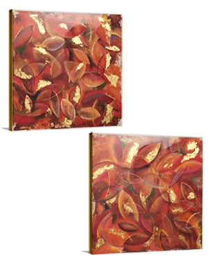 Leaves - Limited Edition/ Hand Embellished/ Gallery Wrap-Canvas Print-annettebackart