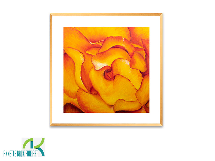 Fire & Rose - Framed Print-Framed Print-annettebackart