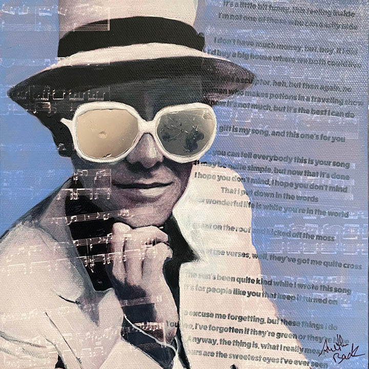 Sunglass Series - 8x8-Acrylics/Mixed Media on Canvas-annettebackart