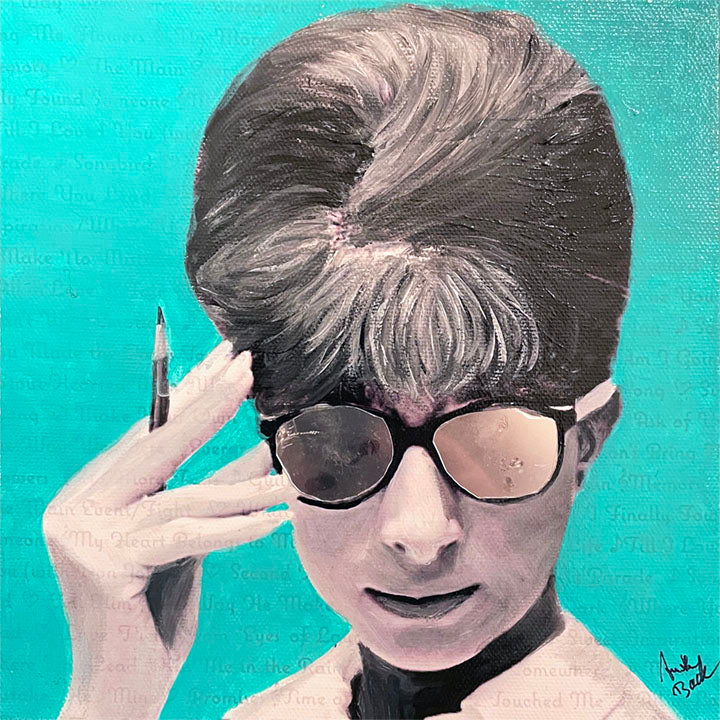 Sunglass Series - 8x8-Acrylics/Mixed Media on Canvas-annettebackart