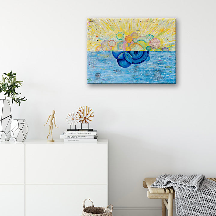 Horizon - Limited Edition/ Hand Embellished/ Gallery Wrap-Canvas Wraps-annettebackart