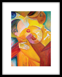Kiss Me - Valentines Special/Fine Art Paper Print - Frame Optional-Art Print-annettebackart
