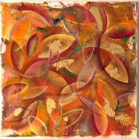 Leaves by Annette Back, 12x12/set of 2-Original Oil on Canvas-annettebackart