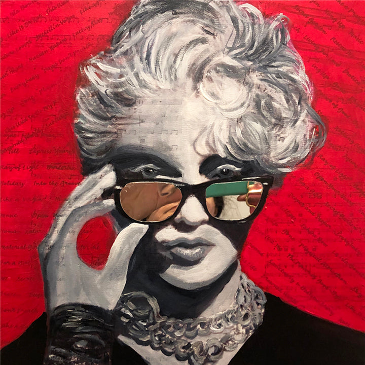 Madonna Sees You-Acrylics/Mixed Media on Canvas-annettebackart