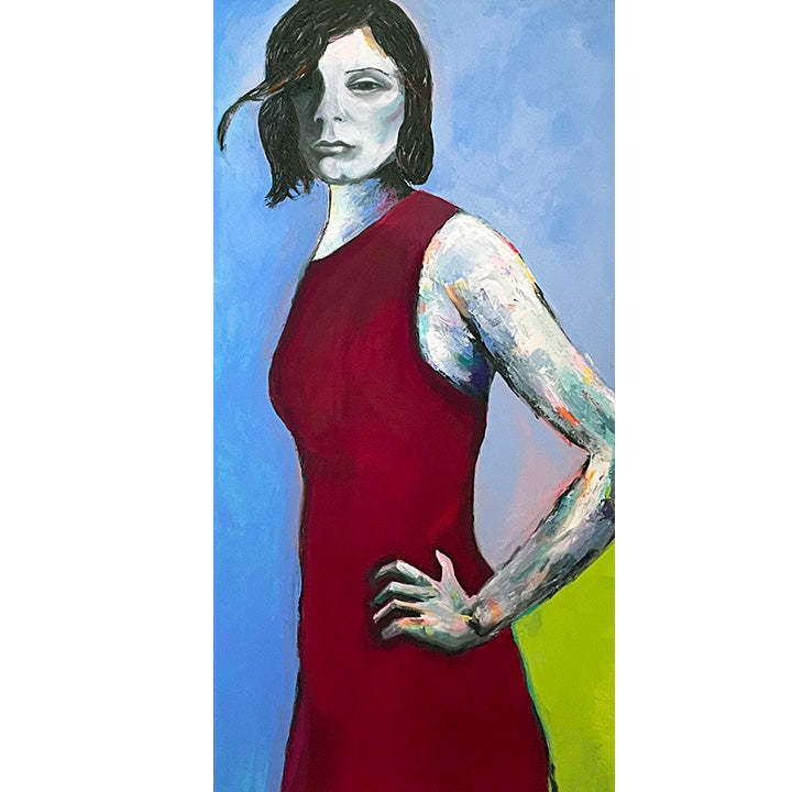 Determined by Annette Back Fine Art - 20x40-Acrylics on Canvas-annettebackart