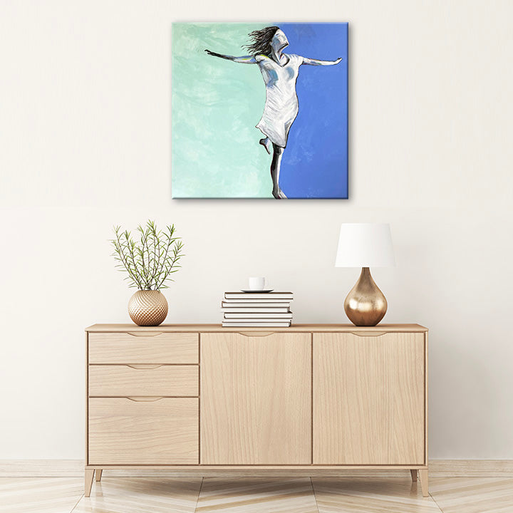 I'm Free by Annette Back Fine Art - 30x30-Acrylics on Canvas-annettebackart