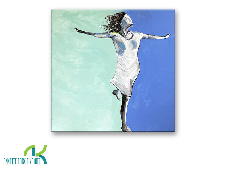 I'm Free by Annette Back Fine Art - 30x30-Acrylics on Canvas-annettebackart