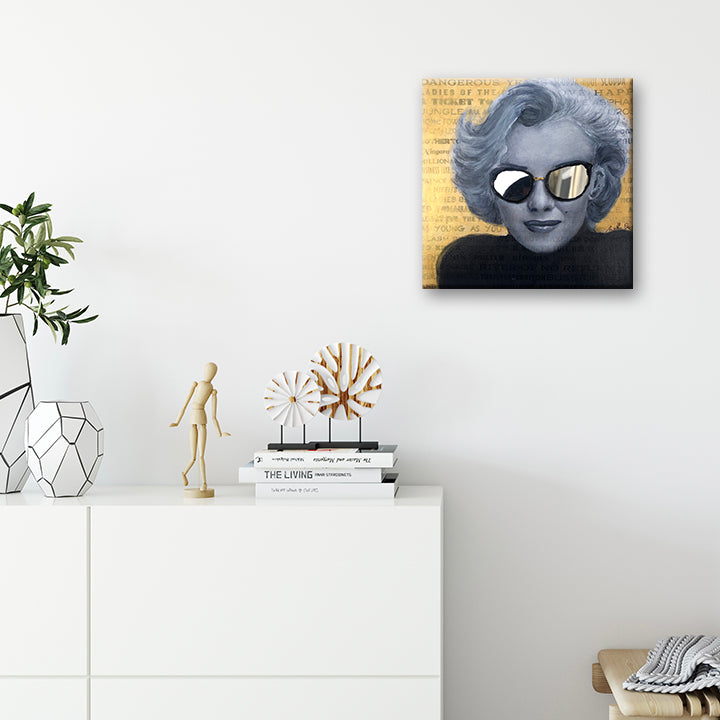 Marilyn Sees You-Acrylics/Mixed Media on Canvas-annettebackart