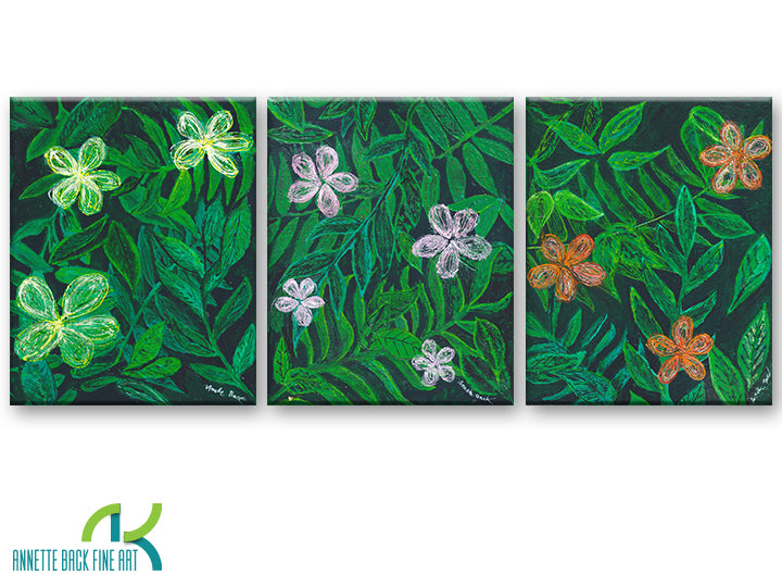 In Bloom - Limited Edition/ Hand Embellished/ Gallery Wrap-Canvas Wraps-annettebackart
